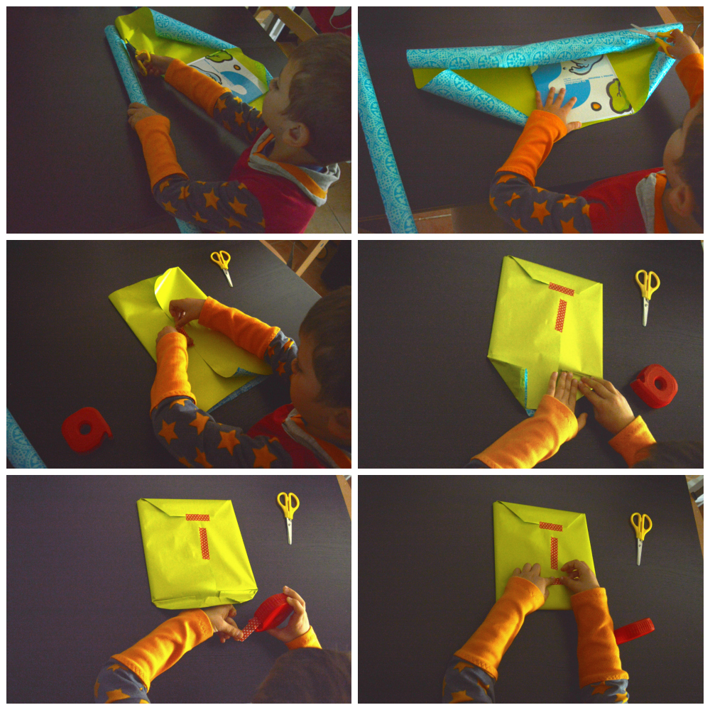 envolver regalos - montessori en casa.