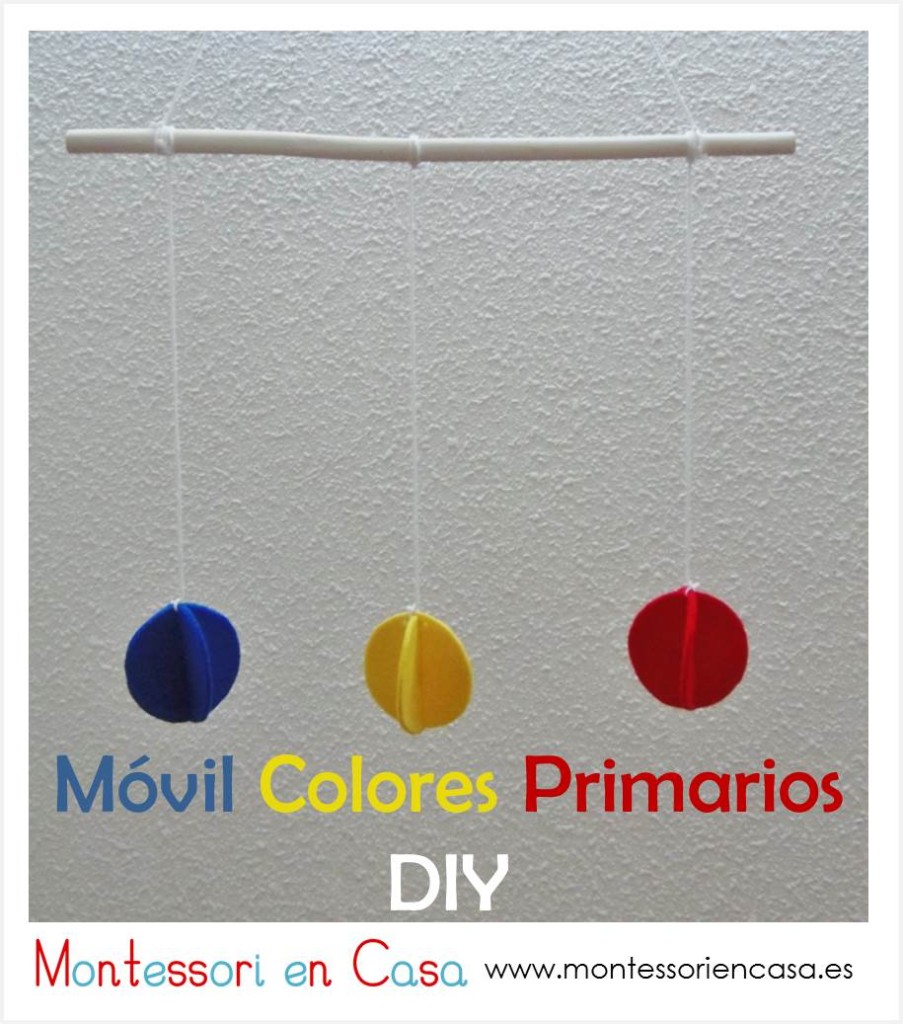 Móvil colores primarios DIY
